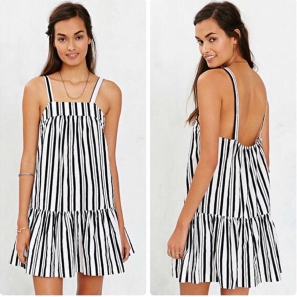 Urban Outfitters  Black and White Striped Mini Dress Alice Ritter Collab
